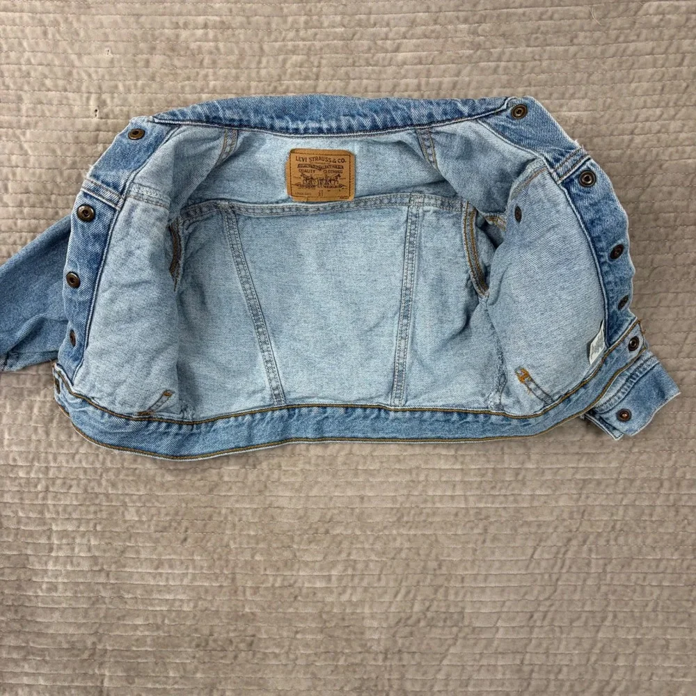 Vintage Levis Denim Trucker Jacket Toddler 3T‎ Light Wash Made in USA 70506-0491